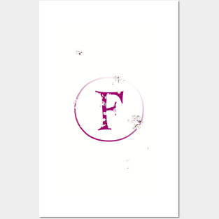 Monogram fairy flowers, letter F Posters and Art